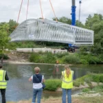 La passerelle Confluence, nouveau lien pour les cyclistes et piétons